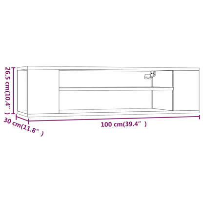 Pensile Porta Tv 100X30X26,5Cm Legno Multistrato