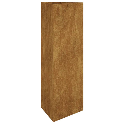 Fioriera Da Giardino 30X26X75 Cm In Acciaio Corten