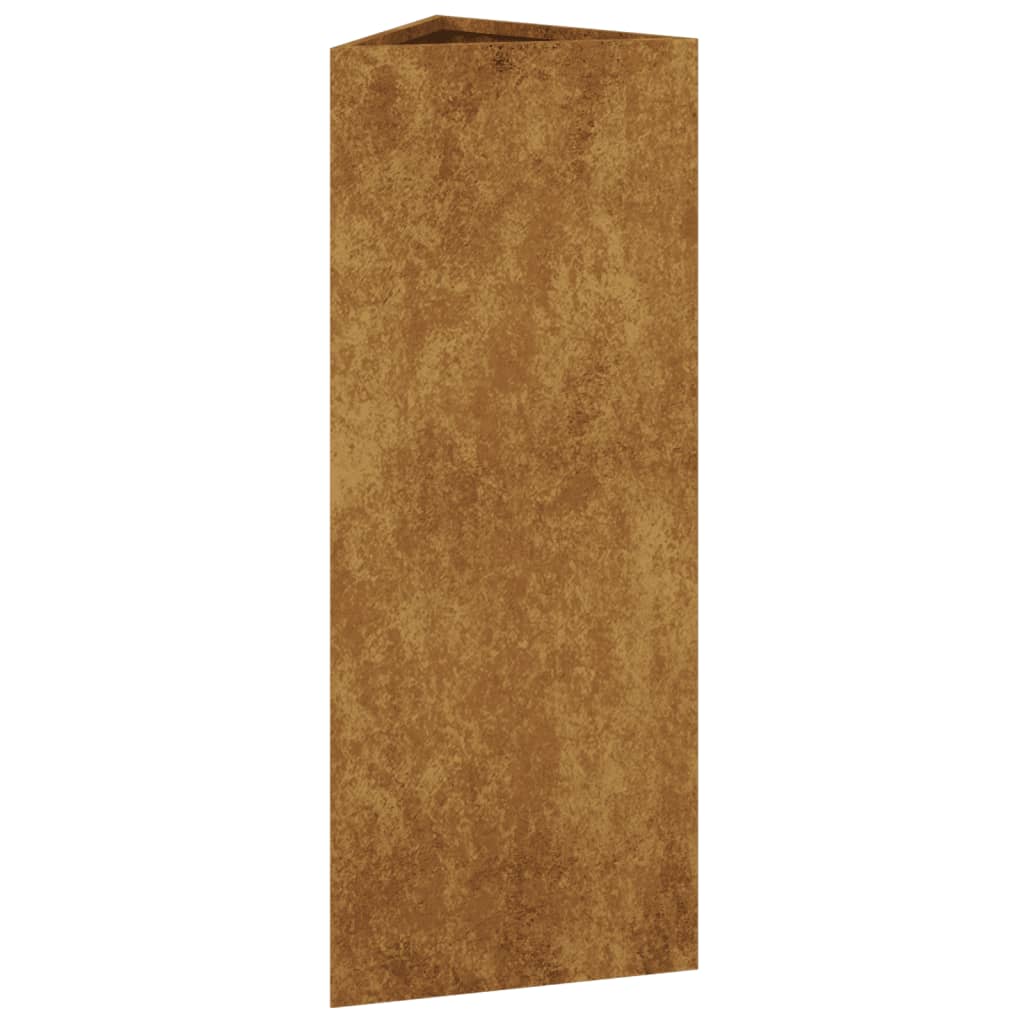 Fioriera Da Giardino 30X26X75 Cm In Acciaio Corten