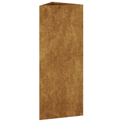 Fioriera Da Giardino 30X26X75 Cm In Acciaio Corten