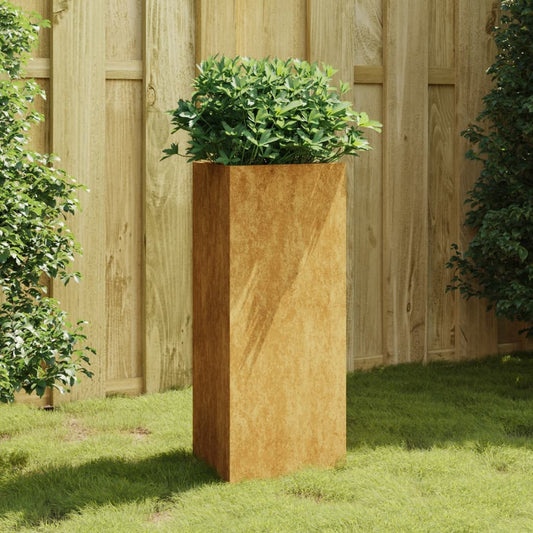 Fioriera Da Giardino 40X34,5X75 Cm In Acciaio Corten Antracite