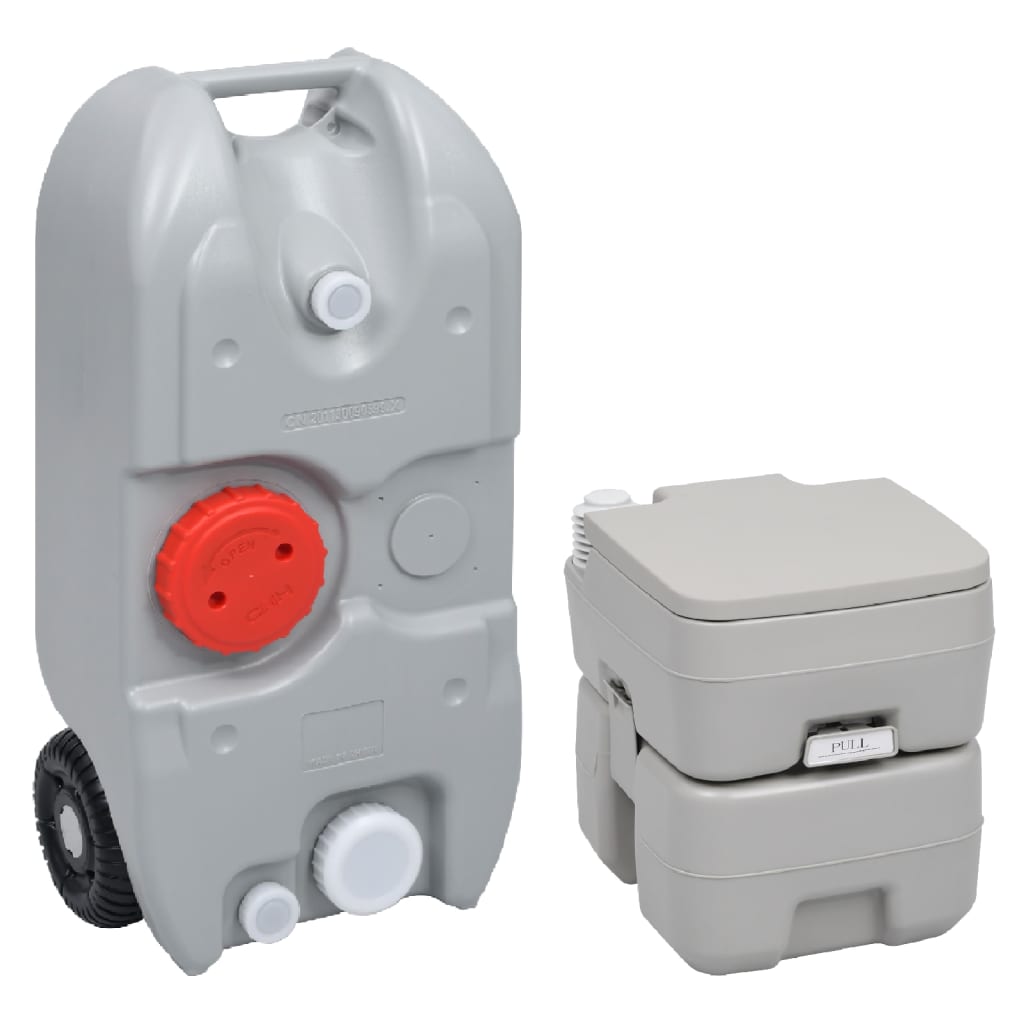 Set Toilette Da Campeggio Portatile E Tanica D'acqua