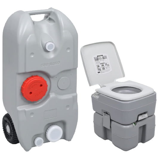 Set Toilette Da Campeggio Portatile E Tanica D'acqua