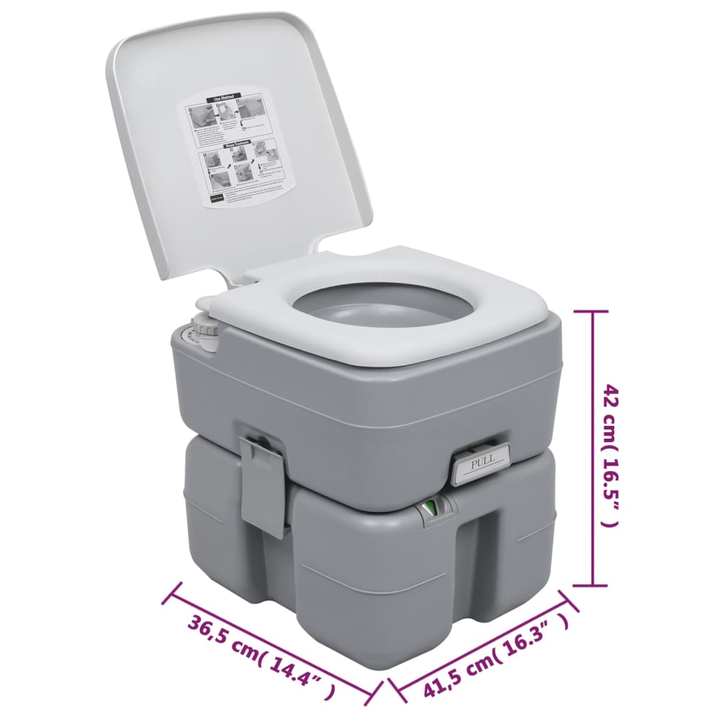 Set Toilette Da Campeggio Portatile E Tanica D'acqua