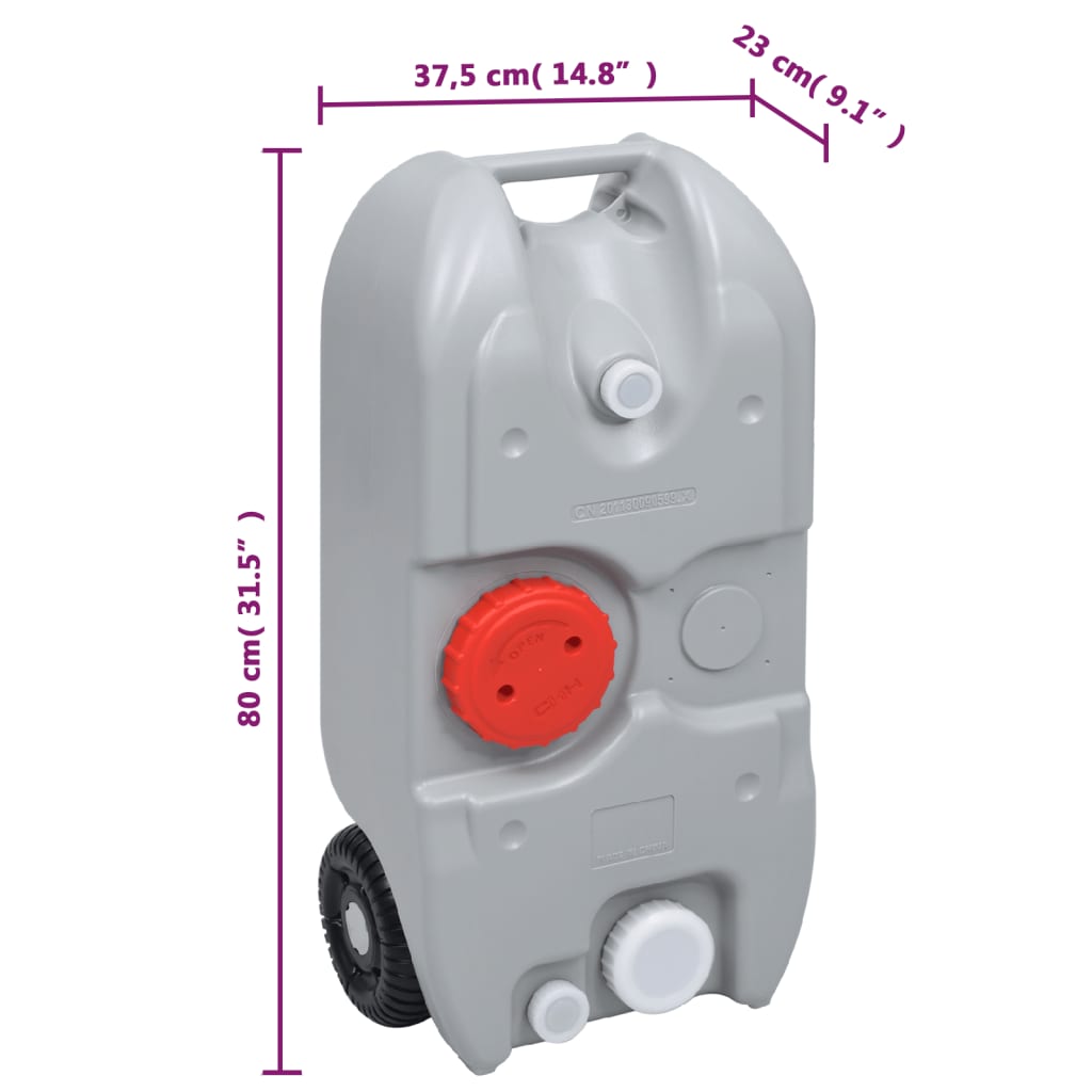 Set Supporto Lavamani Da Campeggio Portatile E Tanica D'acqua