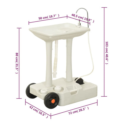 Set Toilette Da Campeggio Portatile E Supporto Lavamani