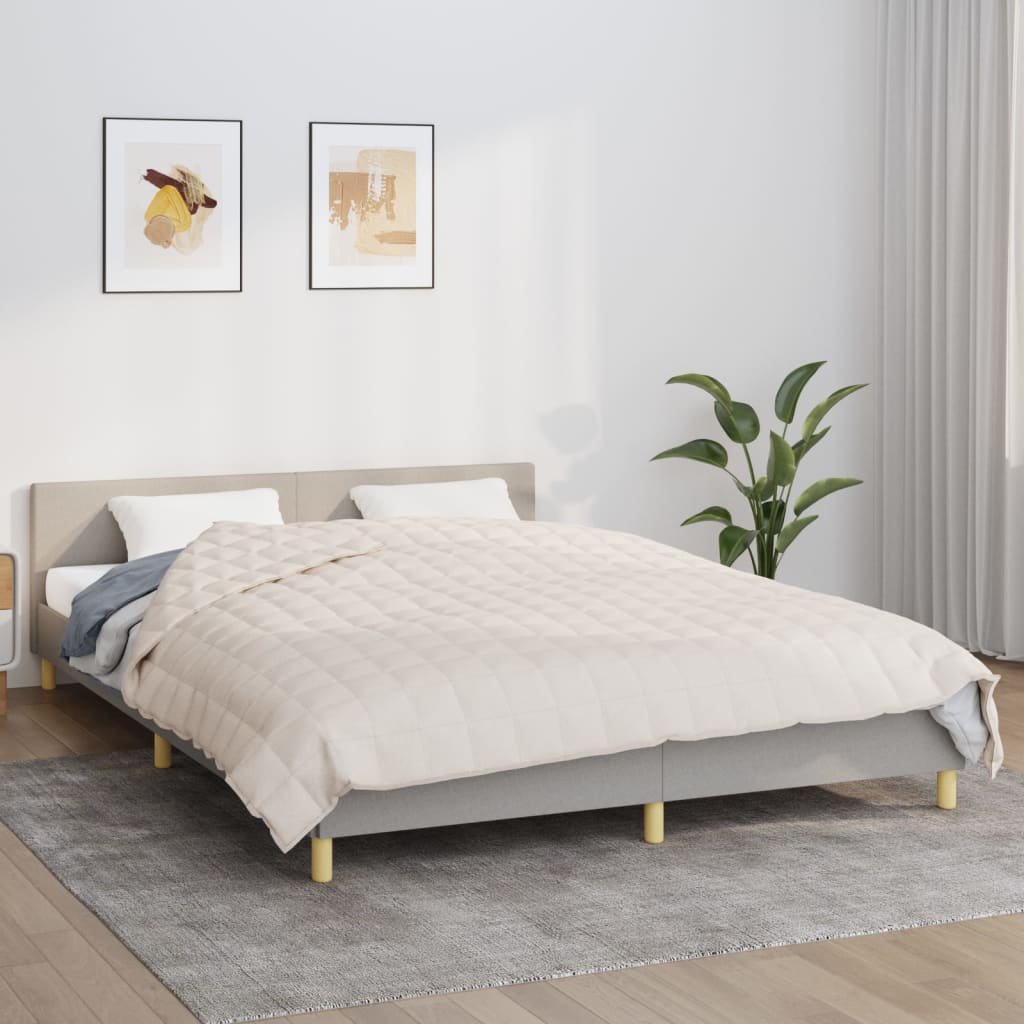 Coperta Ponderata Chiaro Tessuto Crema