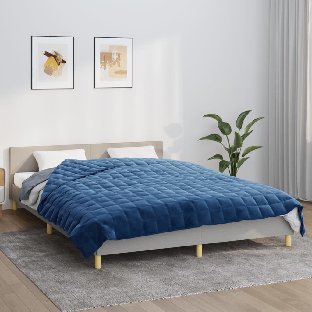 Coperta Ponderata Tessuto Blu