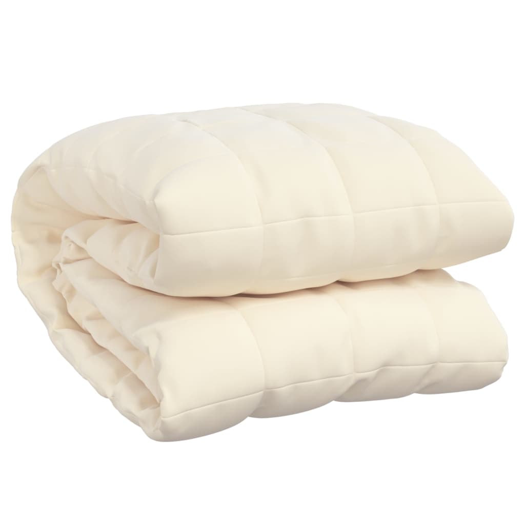 Coperta Ponderata Chiaro Tessuto Crema