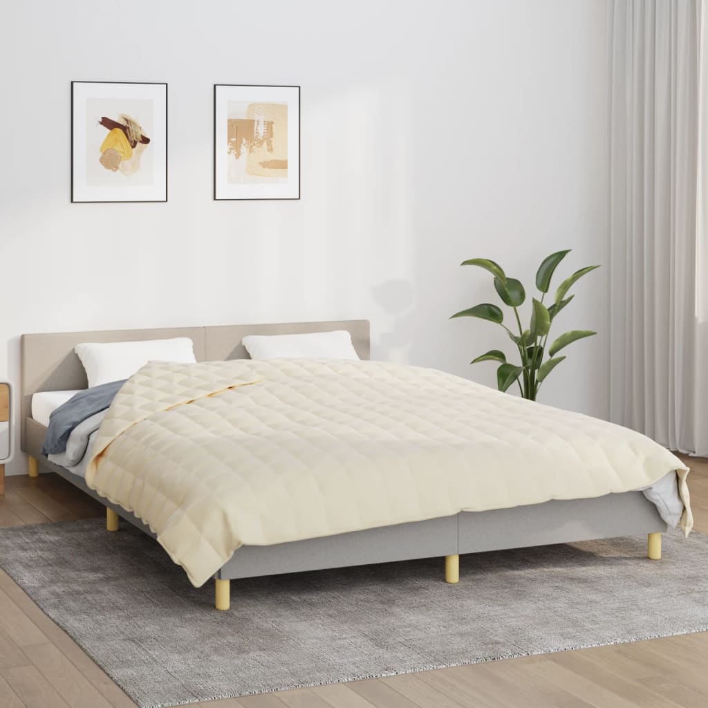 Coperta Ponderata Chiaro Tessuto Crema
