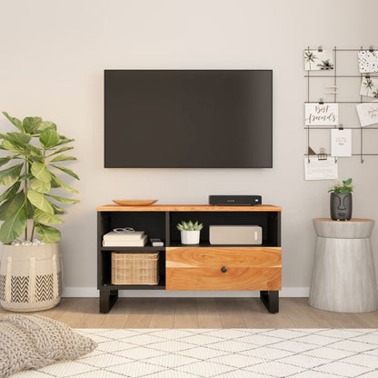 Mobile Tv 80X33X46Cm Legno Massello Recupero Legno Multistrato