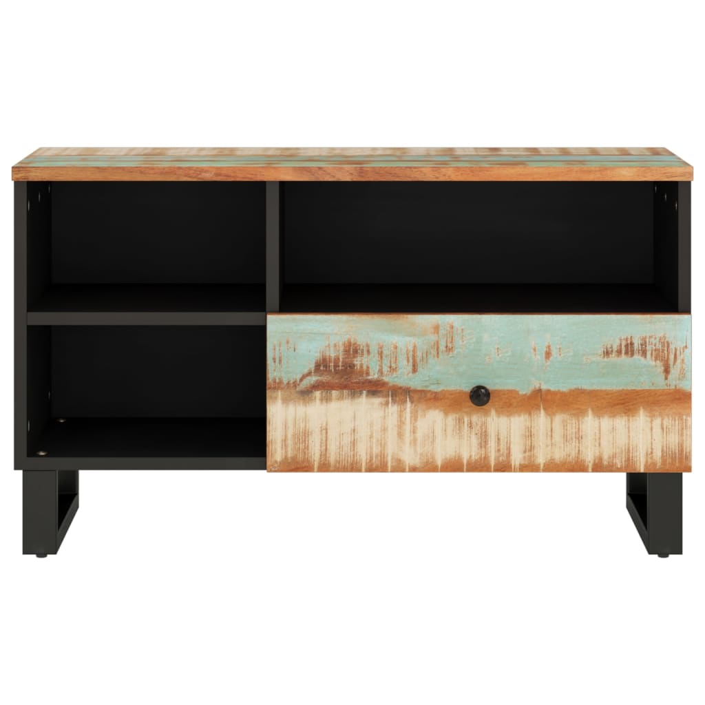 Mobile Tv 80X33X46Cm Legno Massello Recupero Legno Multistrato
