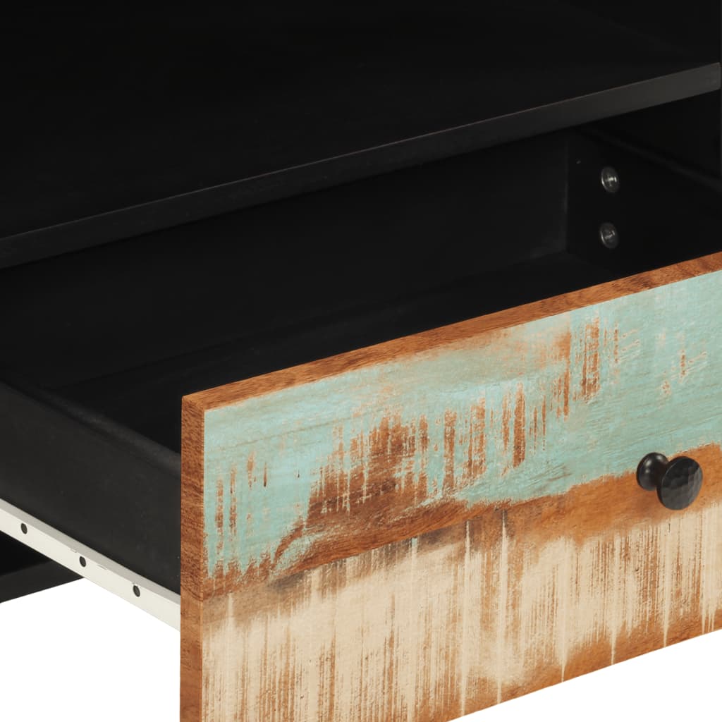 Mobile Tv 80X33X46Cm Legno Massello Recupero Legno Multistrato