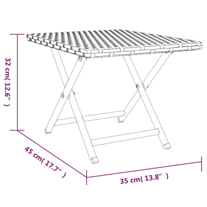 Tavolo Pieghevole 45X35X32 Cm In Polyrattan