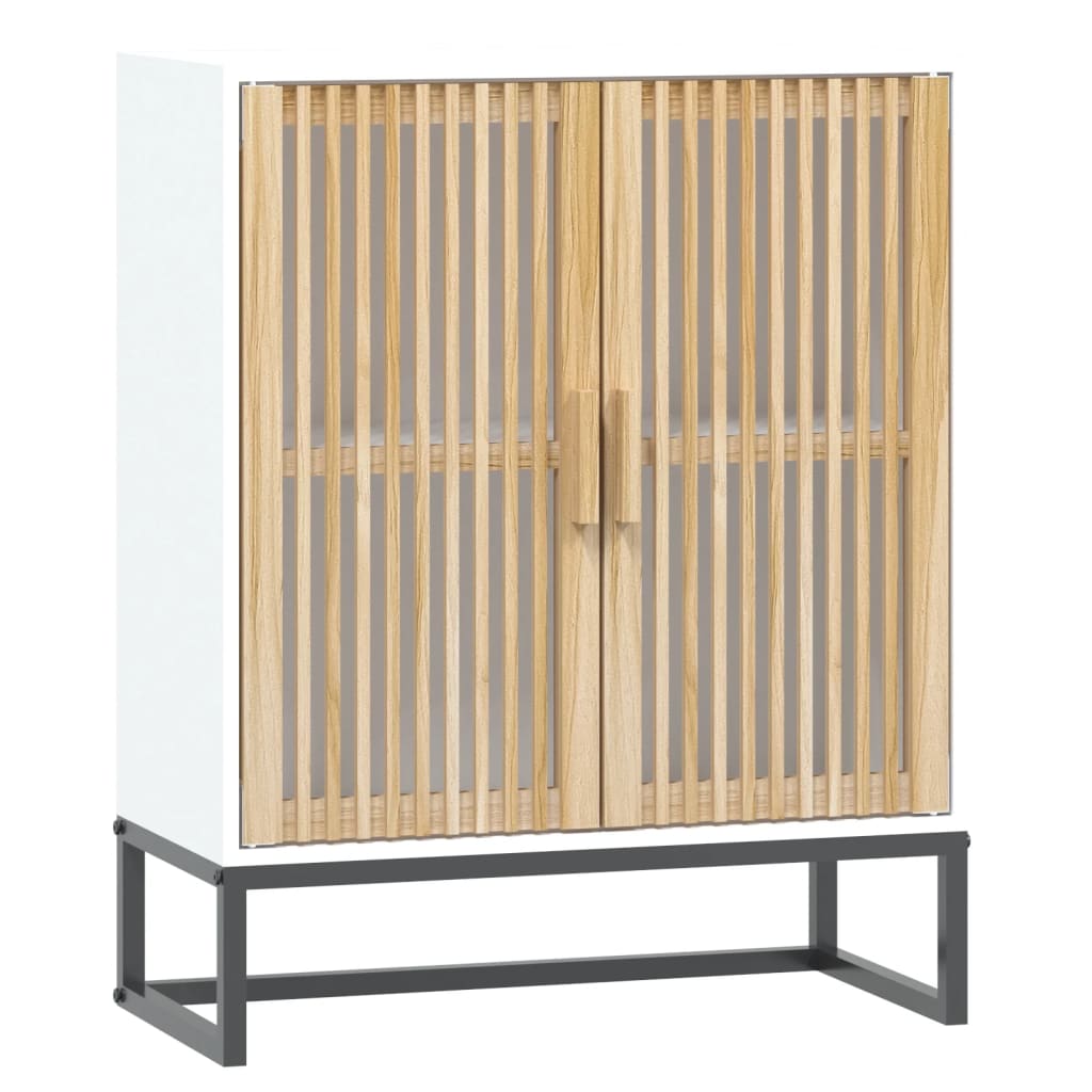Credenza Bianca 60X30X75 Cm In Legno Multistrato