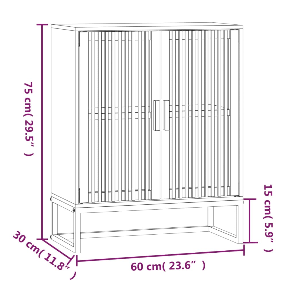 Credenza Bianca 60X30X75 Cm In Legno Multistrato