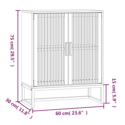 Credenza Bianca 60X30X75 Cm In Legno Multistrato