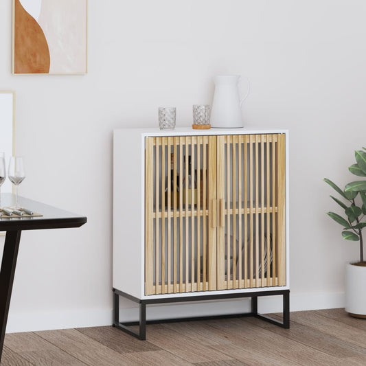 Credenza Bianca 60X30X75 Cm In Legno Multistrato
