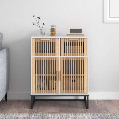 Credenza Nera 60X30X75 Cm In Legno Multistrato