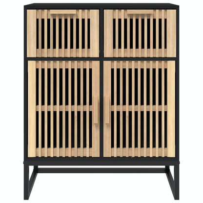Credenza Nera 60X30X75 Cm In Legno Multistrato