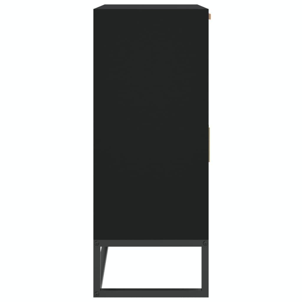 Credenza Nera 60X30X75 Cm In Legno Multistrato