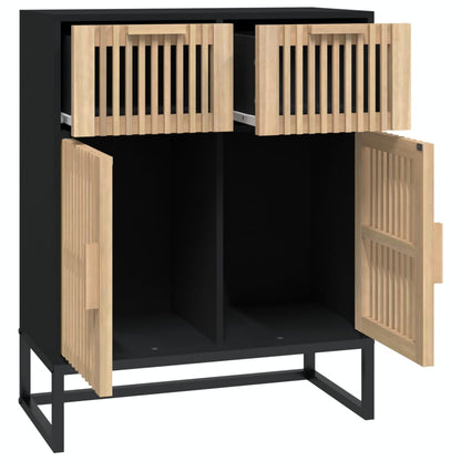 Credenza Nera 60X30X75 Cm In Legno Multistrato