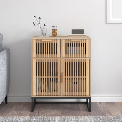 Credenza Nera 60X30X75 Cm In Legno Multistrato
