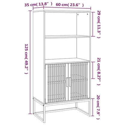 Credenza 60X35X125 Cm In Legno Multistrato