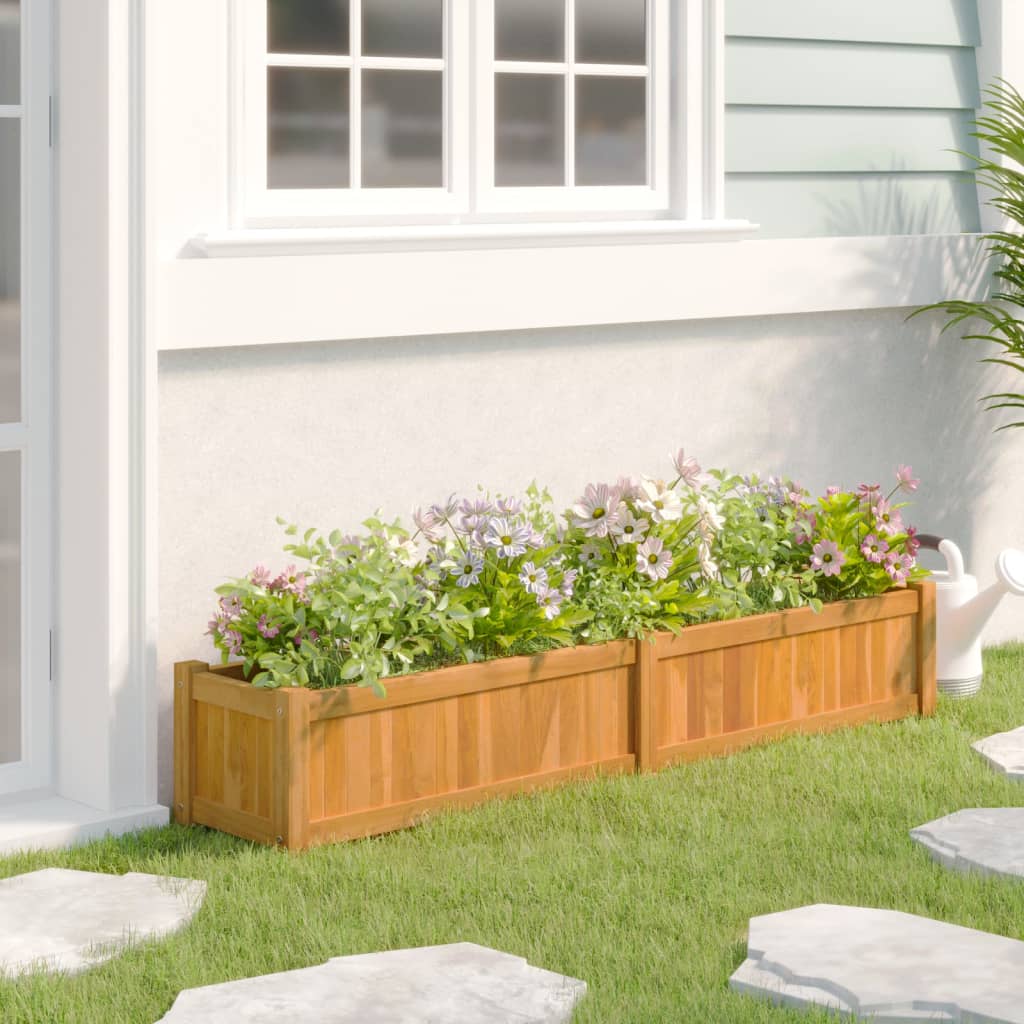 Letto Da Giardino Rialzato Legno Massello Di Teak