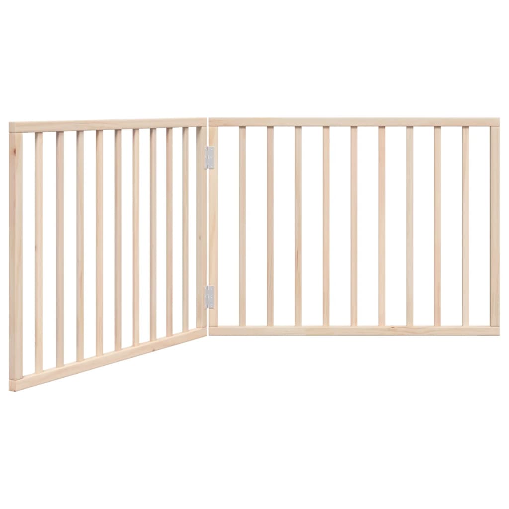 Cancello Per Cani Pieghevole 2 Pannelli 160 Cm Legno Di Pioppo