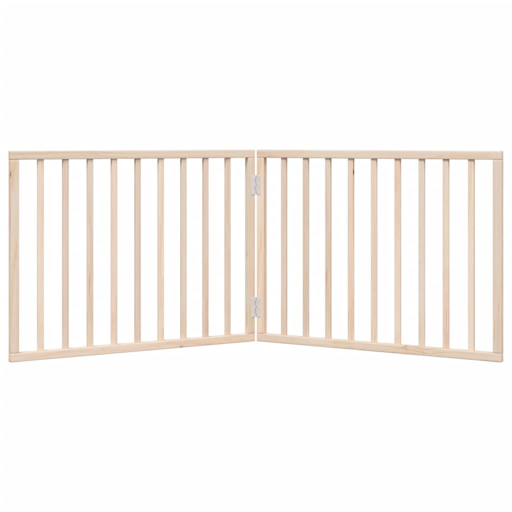 Cancello Per Cani Pieghevole 2 Pannelli 160 Cm Legno Di Pioppo