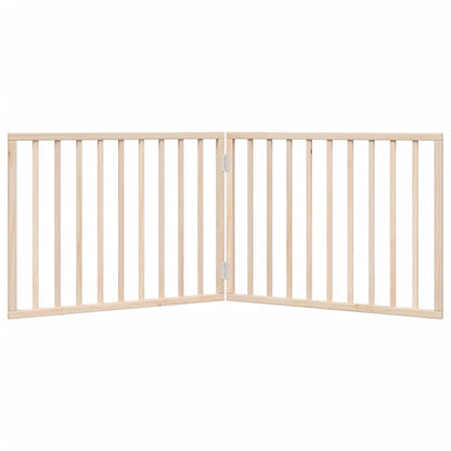 Cancello Per Cani Pieghevole 2 Pannelli 160 Cm Legno Di Pioppo