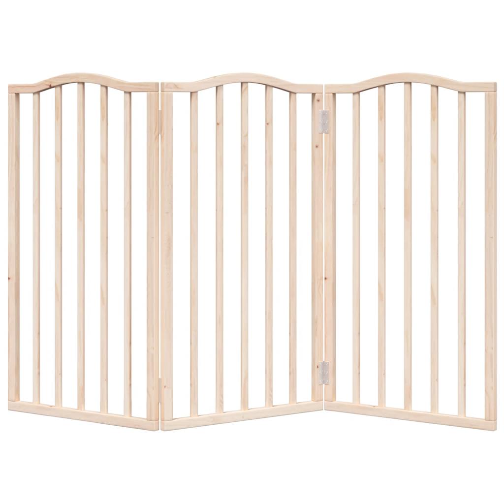 Cancello Per Cani Pieghevole 3 Pannelli 150 Cm Legno Di Pioppo