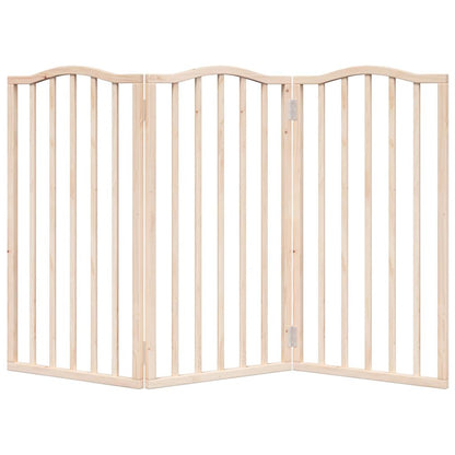 Cancello Per Cani Pieghevole 3 Pannelli 150 Cm Legno Di Pioppo
