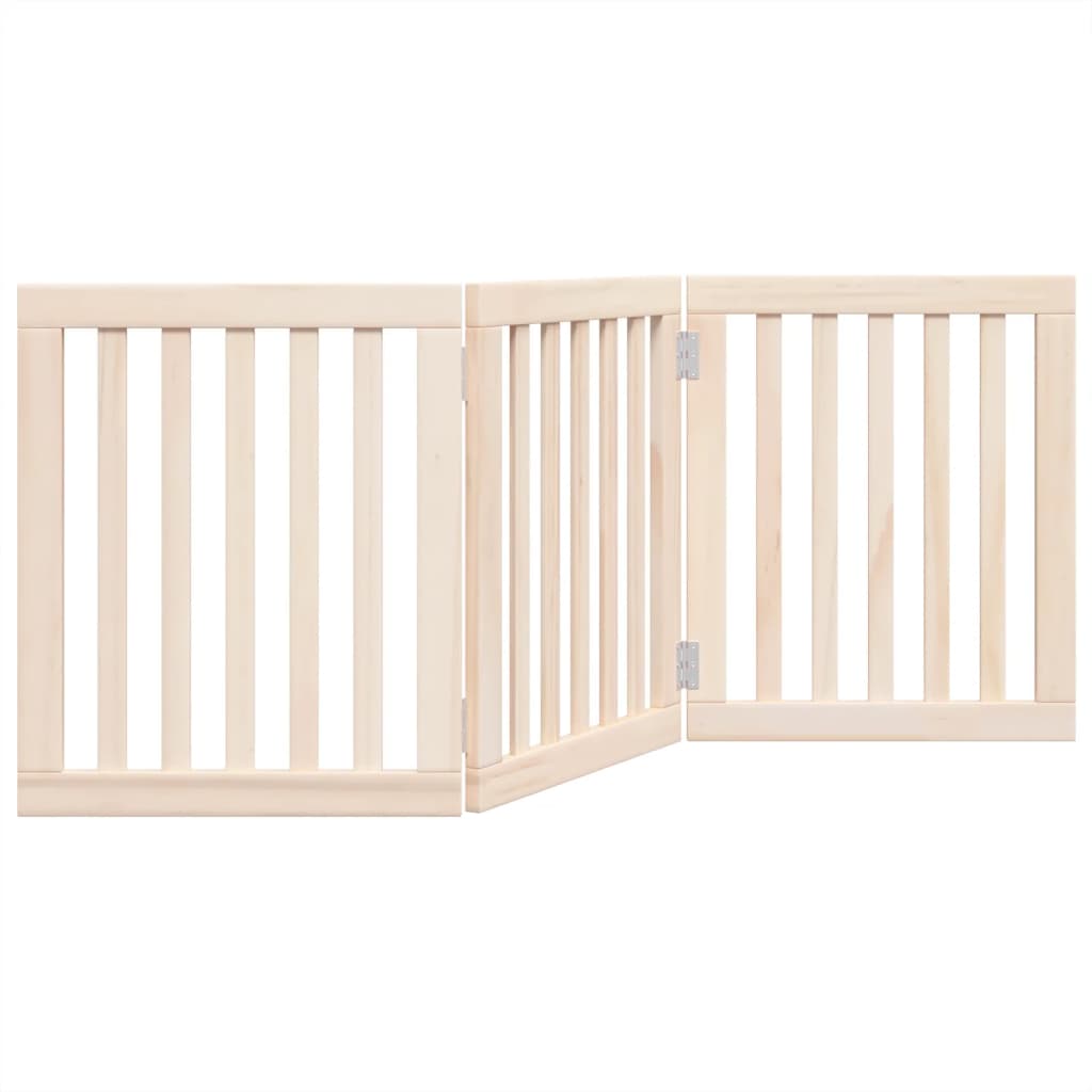 Cancello Per Cani Pieghevole 3 Pannelli 150 Cm Legno Di Pioppo