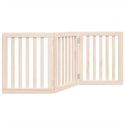 Cancello Per Cani Pieghevole 3 Pannelli 150 Cm Legno Di Pioppo