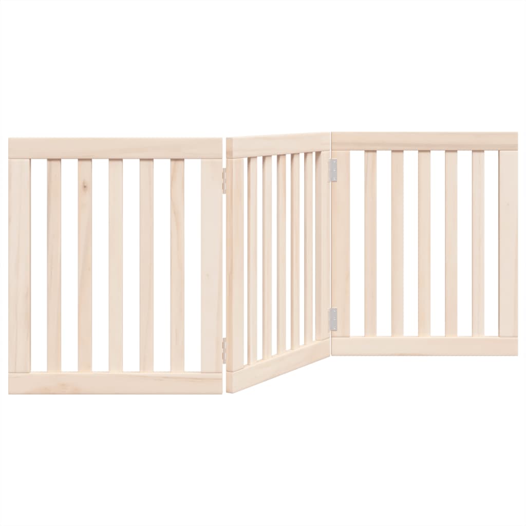 Cancello Per Cani Pieghevole 3 Pannelli 150 Cm Legno Di Pioppo