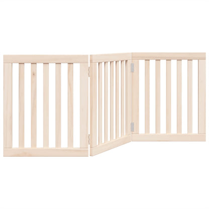 Cancello Per Cani Pieghevole 3 Pannelli 150 Cm Legno Di Pioppo