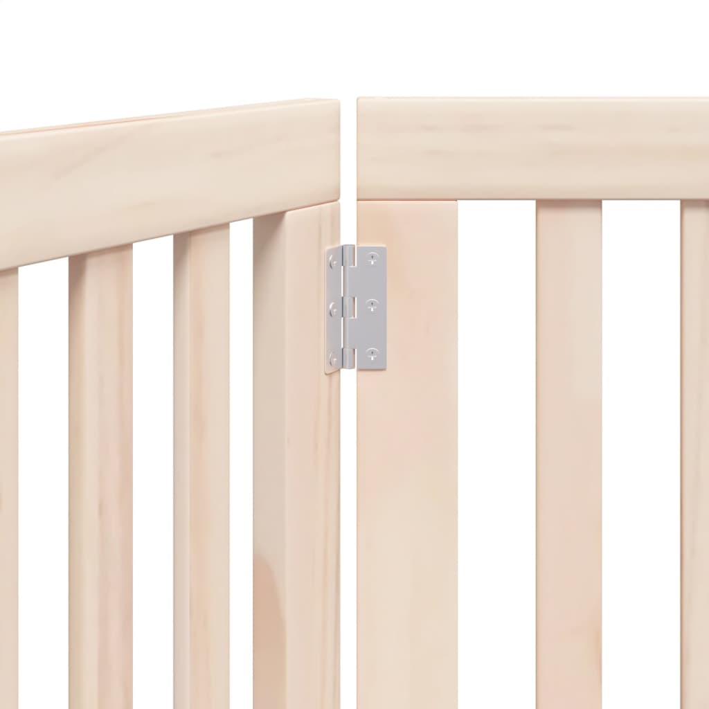 Cancello Per Cani Pieghevole 3 Pannelli 150 Cm Legno Di Pioppo