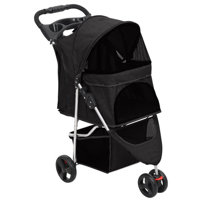 Passeggino Per Cani Pieghevole 80X46X98Cm Tessuto Oxford