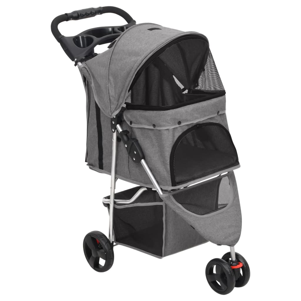 Passeggino Per Cani Pieghevole 80X46X98Cm Tessuto Oxford