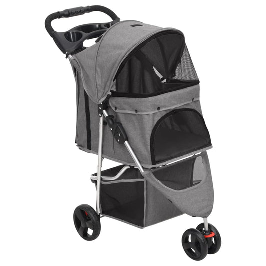 Passeggino Per Cani Pieghevole 80X46X98Cm Tessuto Oxford