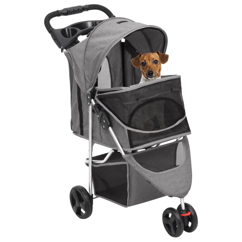 Passeggino Per Cani Pieghevole 80X46X98Cm Tessuto Oxford