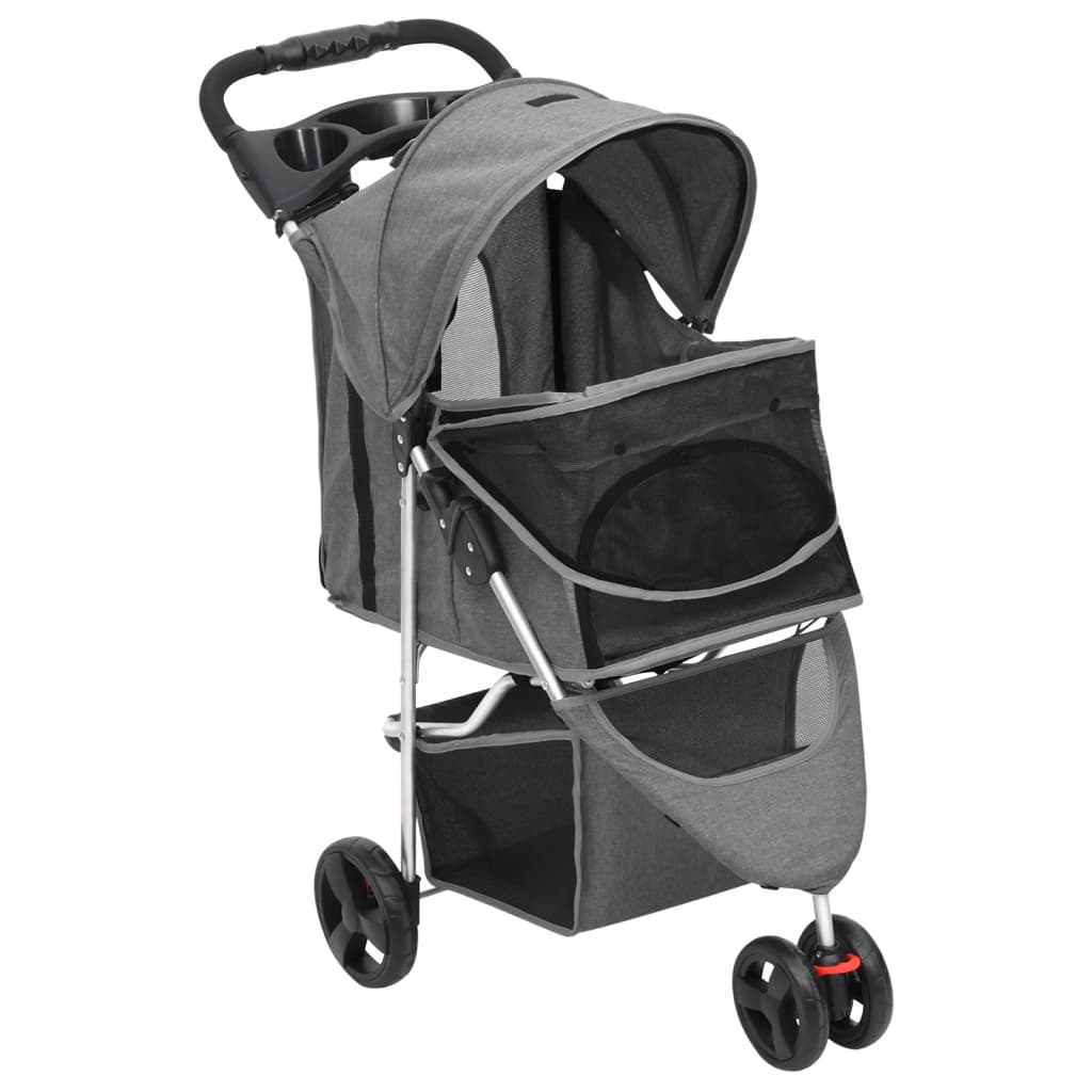 Passeggino Per Cani Pieghevole 80X46X98Cm Tessuto Oxford