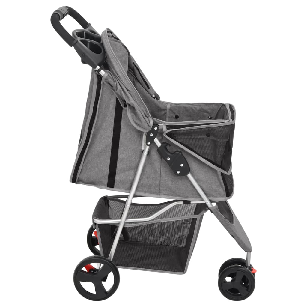 Passeggino Per Cani Pieghevole 80X46X98Cm Tessuto Oxford