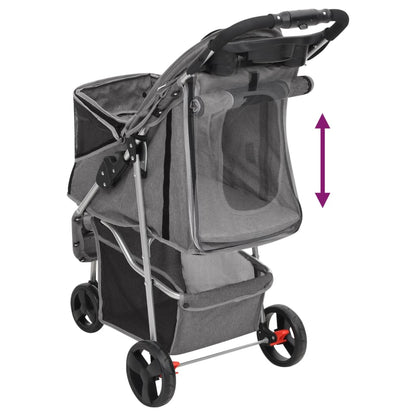Passeggino Per Cani Pieghevole 80X46X98Cm Tessuto Oxford