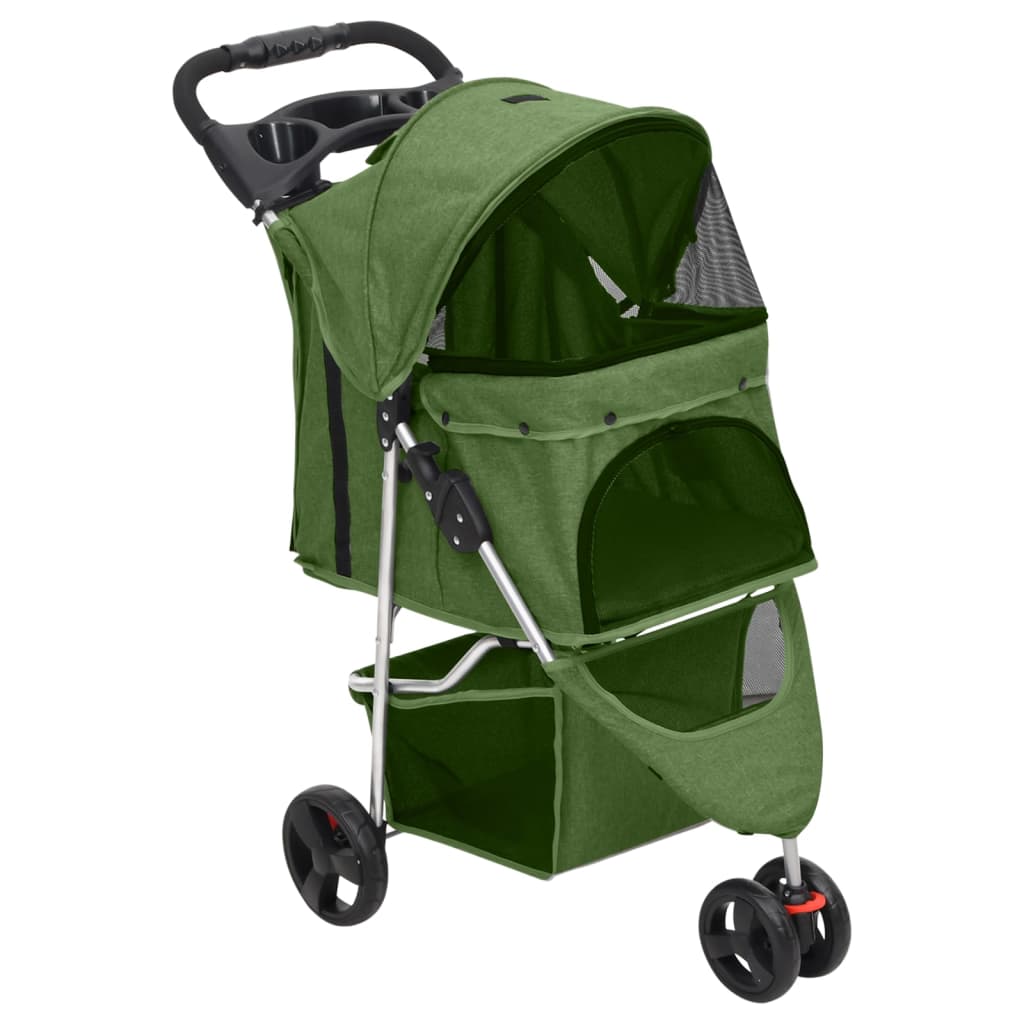 Passeggino Per Cani Pieghevole 80X46X98Cm Tessuto Oxford