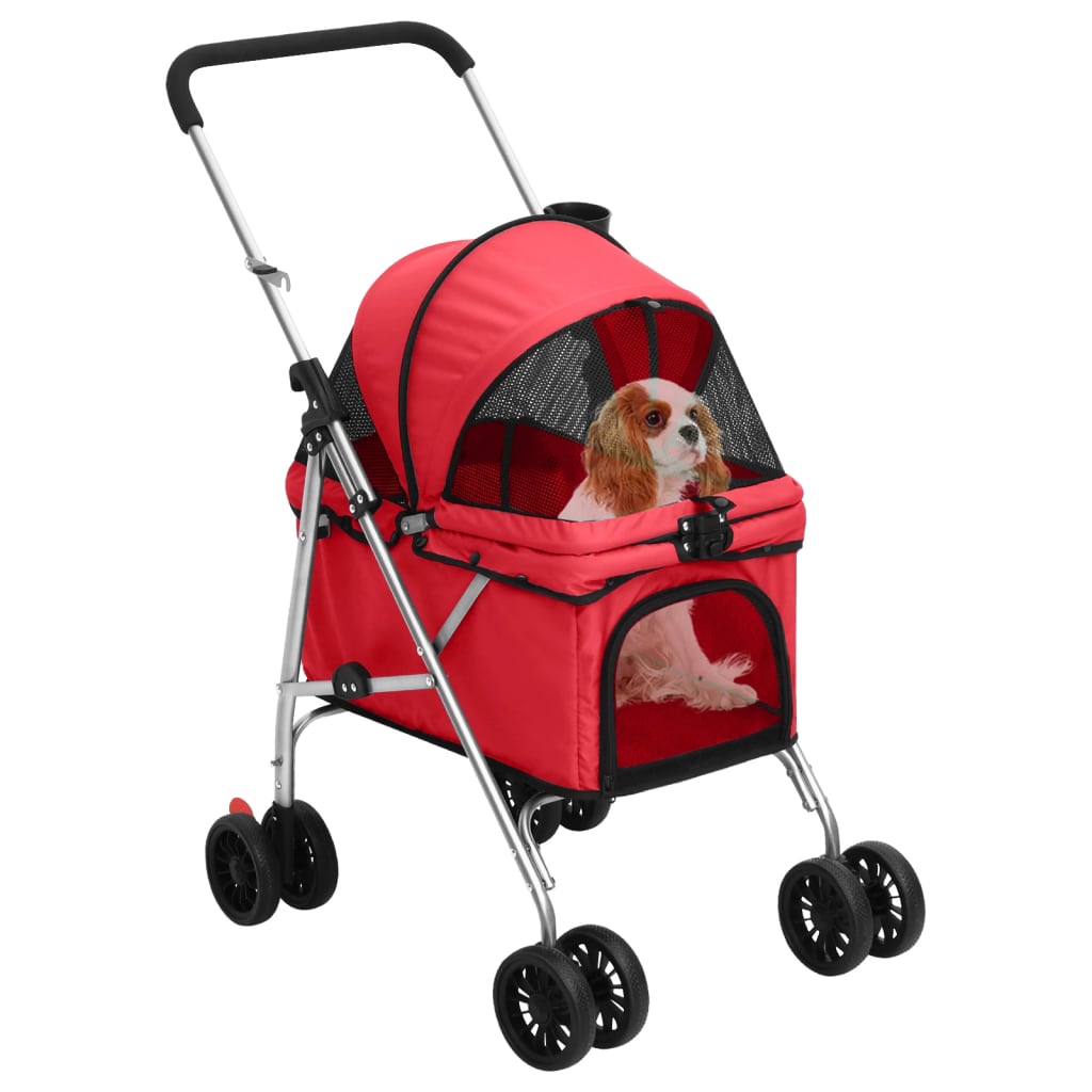 Passeggino Per Cani Pieghevole 76X50X100Cm Tessuto Oxford