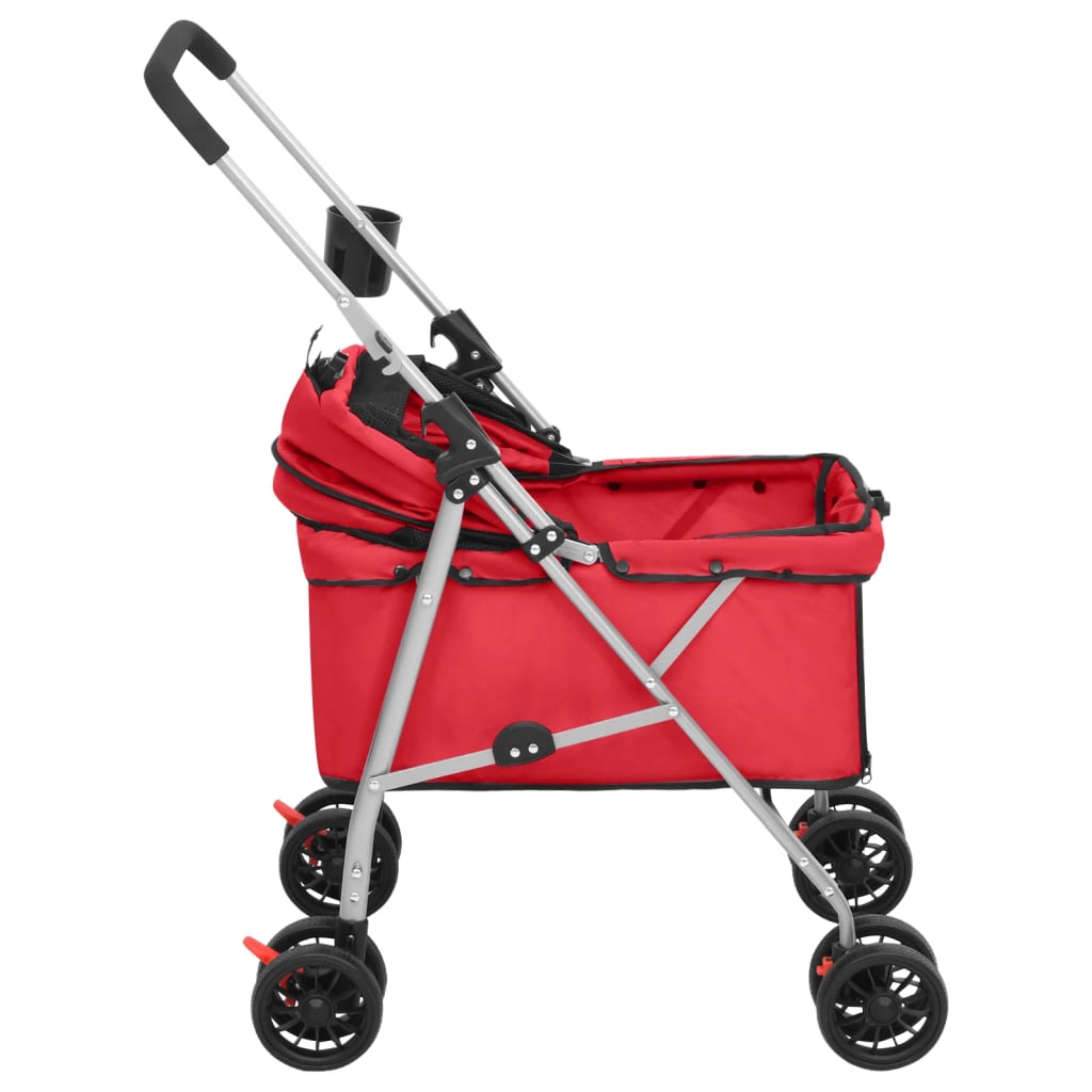 Passeggino Per Cani Pieghevole 76X50X100Cm Tessuto Oxford