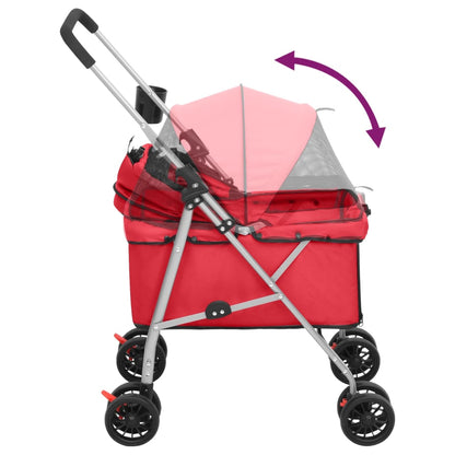 Passeggino Per Cani Pieghevole 76X50X100Cm Tessuto Oxford